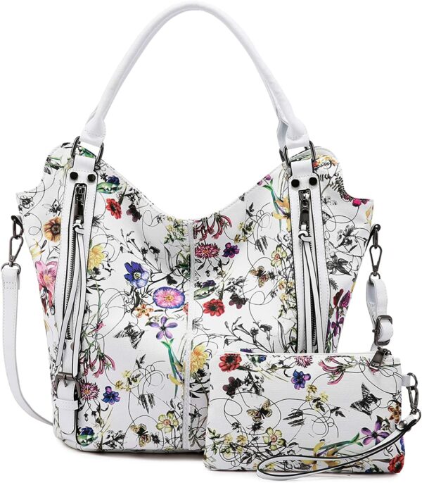 Tote Bag for Women Floral_white